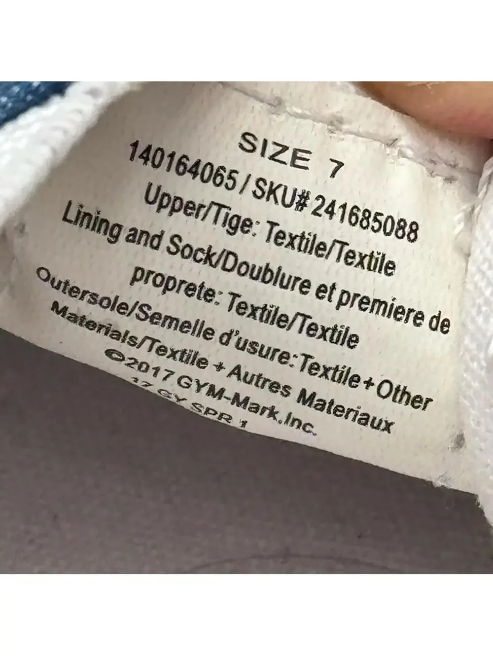 Gymboree Baby Girl's Walker Denim Blue & White Polka Dot Slip-On Shoes- Size 7 - Picture 7 of 7